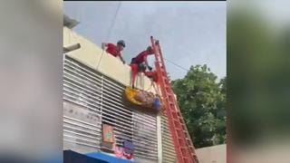 Corpo de idoso despenca do 2º andar durante resgate em Manaus