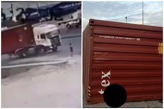 Mulher morre esmagada por contêiner que se desprendeu de caminhão no Equador