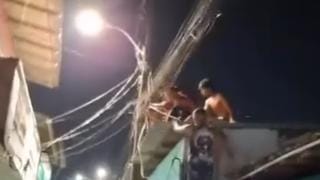 Homem sobe em telhado para fugir, mas é capturado e espancado em Macapá