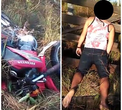 Motociclista morre após colidir em porteira e ficar pendurado pelo pescoço na zona rural de Feira de Santana