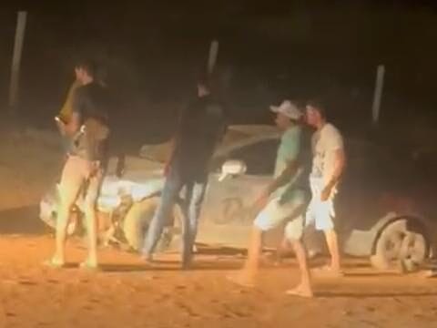 Mulher tem perna dilacerada após ser atropelada por carro em São Geraldo do Araguaia