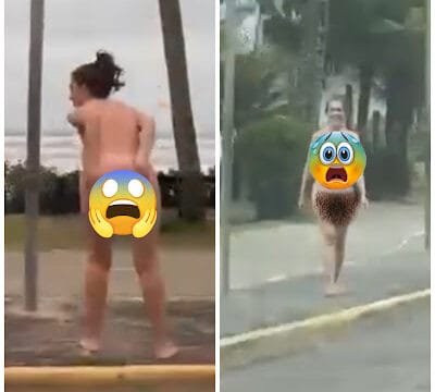 Mulher é flagrada andando nua após matar o próprio pai em Itanhaém (SP)