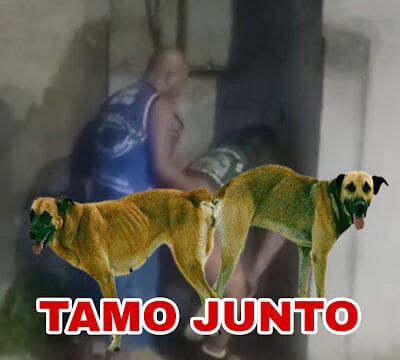 Casal feio é flagrado cruzando em via pública após bebedeira