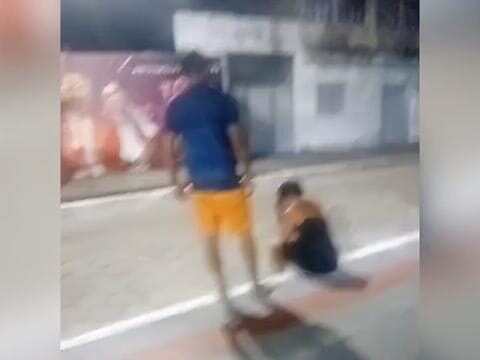 Homem espanca mulher no meio da rua em Humberto de Campos – MA